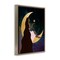 Stupell Industries Woman on Moon with Starlight Floating Frame By Daniela Santiago